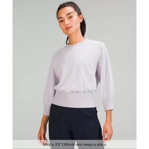 Lululemon Softstreme Ribbed-Hem Pullover in soft Lavender color